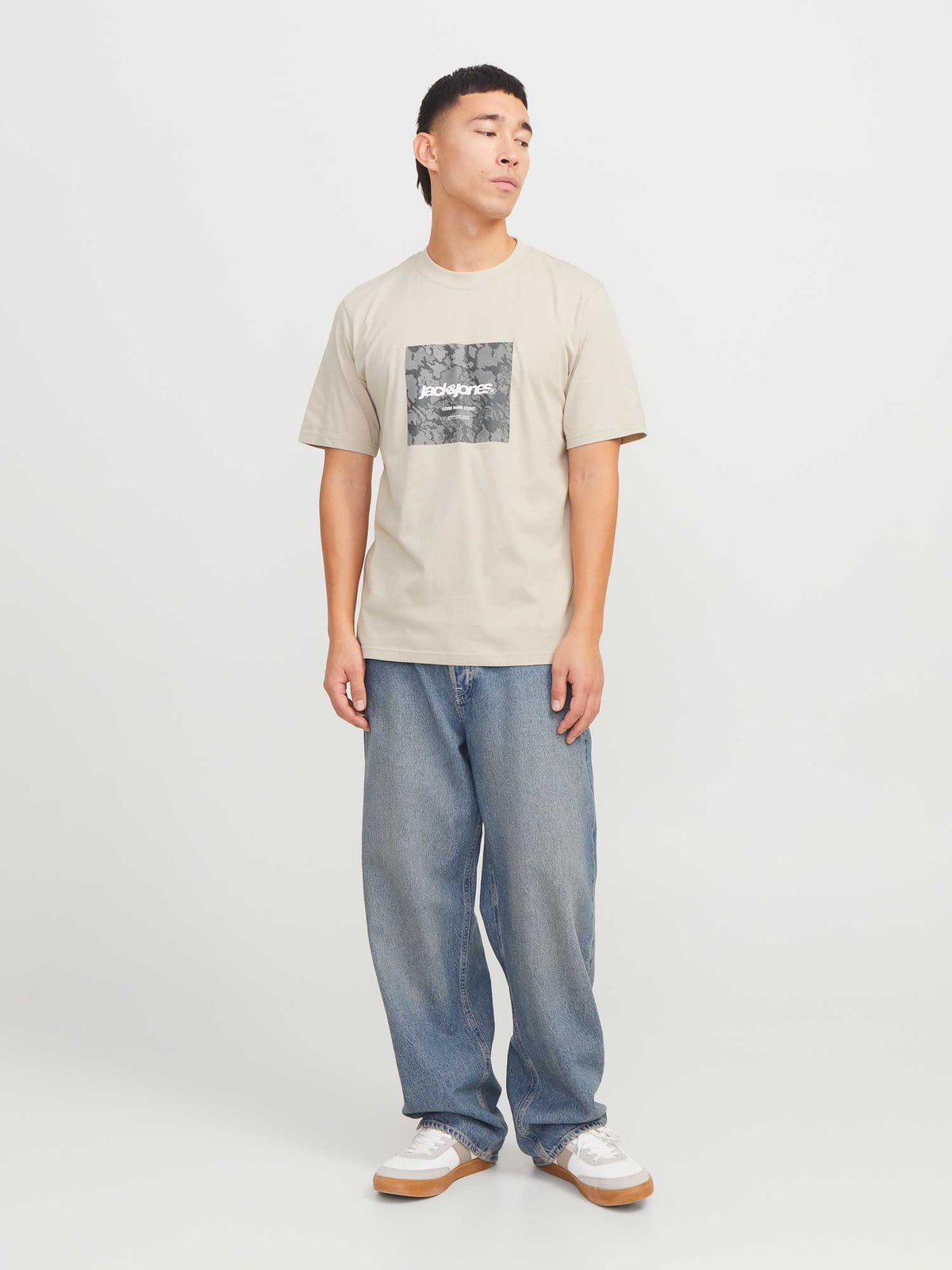 JACK & JONES Тениска JCOTARMAC CAMO FRONT TEE SS CREW NECK LN